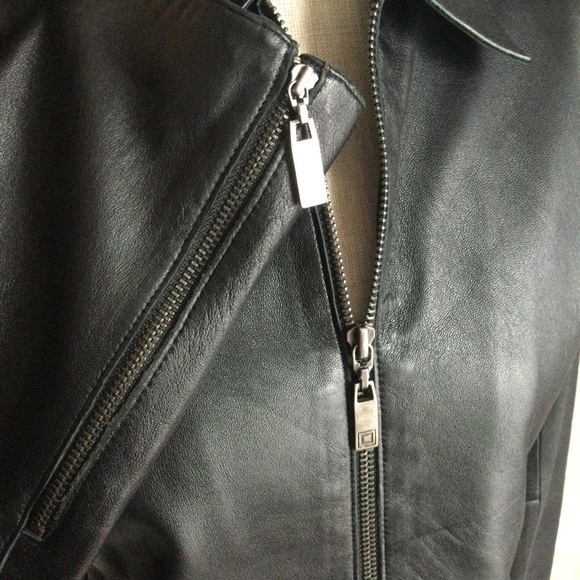 ISAAC MIZRAHI 100% genuine leather women jacket size S - Picture 4 of 9